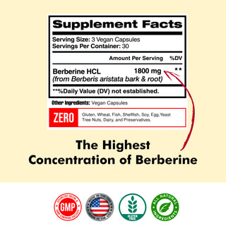 Berberine 1800mg - American Standard Supplements